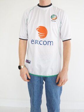 Soccer International White Ireland Graphic Jersey Short Sleeve Athletic Medium